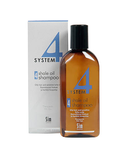 System 4 Shale Oil shampoo 4 215 ml ylirasvoittuvat/arka hiuspohja