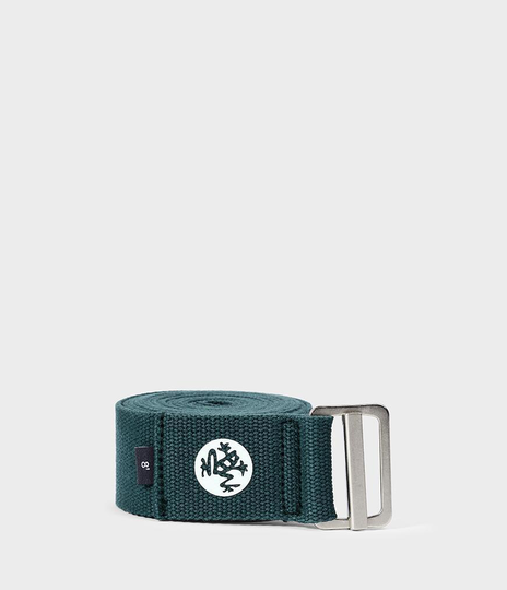Manduka Align yoga strap – Superkevyt ja kestävä joogavyö luomupuuvillasta, Dark Deep Sea / 8'