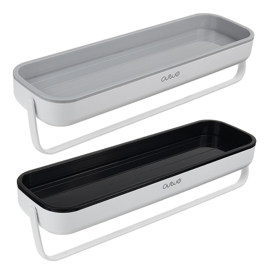 1st Vägghängande Väggstickning Förvaring Hålfritt Rack Badrum Tvättställ Tandborste Schampo Kök Relish Holder
