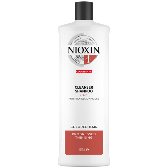 NIOXIN 3-Part System 4 Cleanser Shampoo for Coloured Hair with Progressed Thinning 1000ml