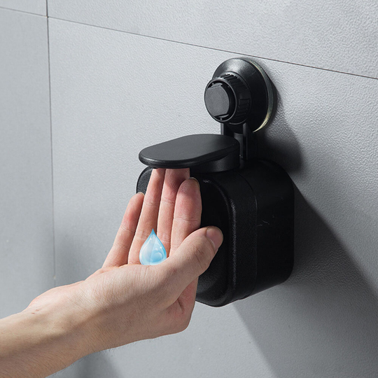 Xiaowei väggmonterad tvål dispenser flytande schampo lotion handdrivna dispenser badrum handbricka