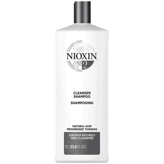 NIOXIN 3-Part System 2 Cleanser Shampoo for Natural Hair with Progressed Thinning -shampoo, 1 000 ml