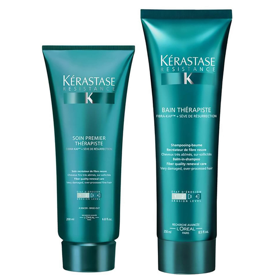 Kérastase Resistance Therapiste Bain -shampoo (250ml) ja hoitoaine (200ml)