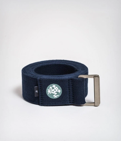 Manduka Align yoga strap – Superkevyt ja kestävä joogavyö luomupuuvillasta, Midnight / 8'