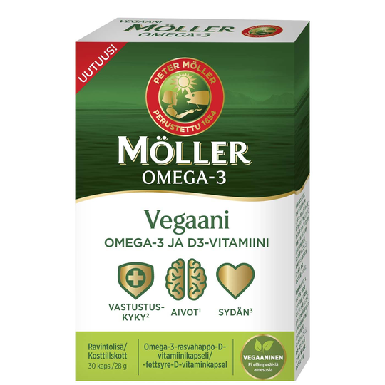 Möller Vegaani Omega-3 ja D-vitamiini 30 kaps