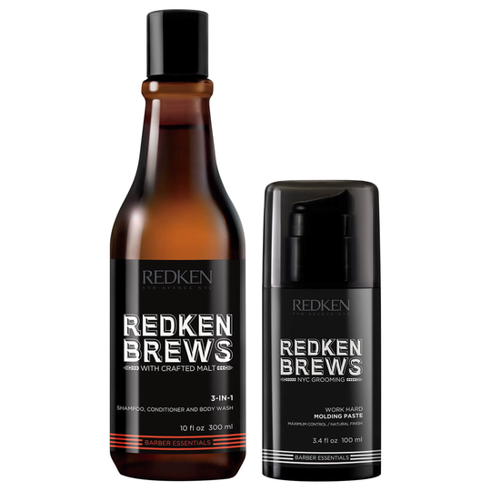 Redken Brews Men's Shampoo and Molding Paste Duo -shampoo- ja muotoilutahnasetti