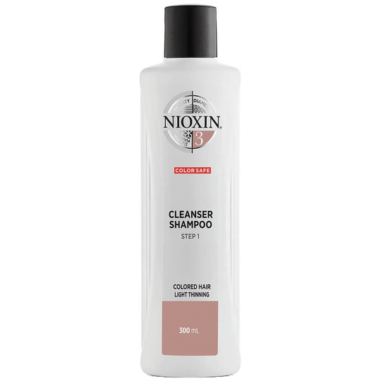 NIOXIN 3-Part System 3 Cleanser Shampoo for Coloured Hair with Light Thinning -shampoo, 300 ml