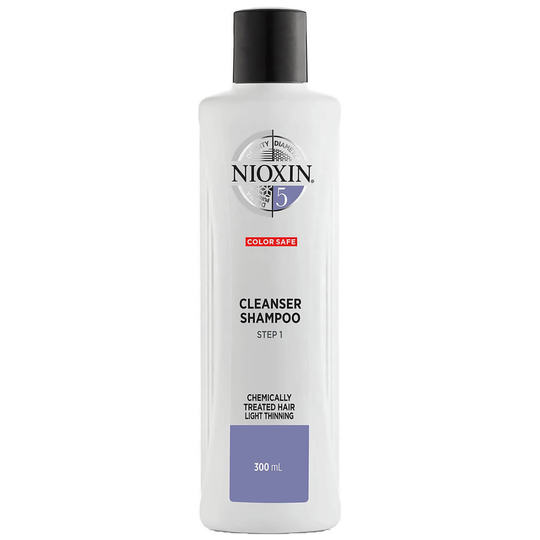 NIOXIN 3-Part System 5 Cleanser Shampoo for Chemically Treated Hair with Light Thinning -shampoo, 300 ml