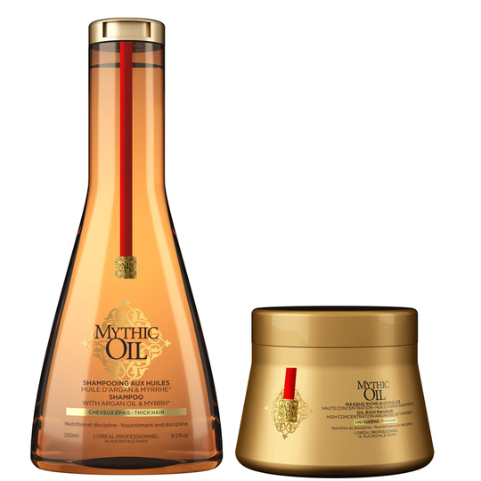 L'Oréal Professionnel Mythic Oil Shampoo and Masque for Thick Hair Duo -shampoo ja hiusnaamio