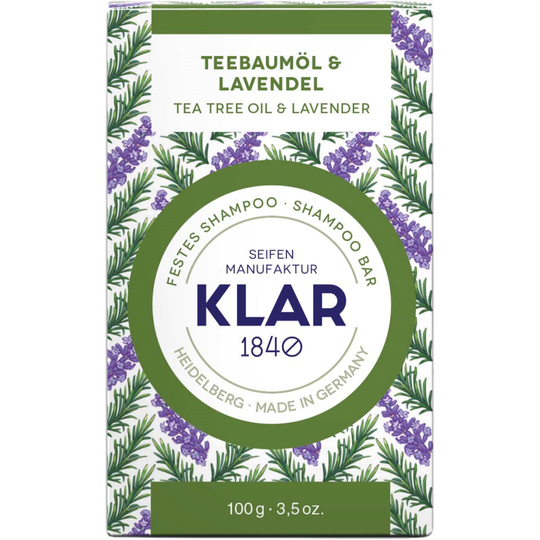 Klar Seifen Tea Tree Oil & Lavender Shampoo Bar 100 g