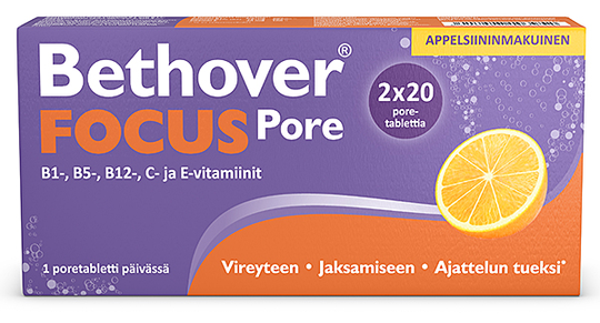Bethover Focus Pore appelsiini 40 poretabl
