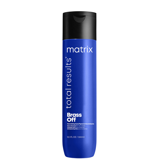 Matrix Total Results Brass Off Brunette Neutralising Blue Shampoo for Lightened Brunette Hair 300ml