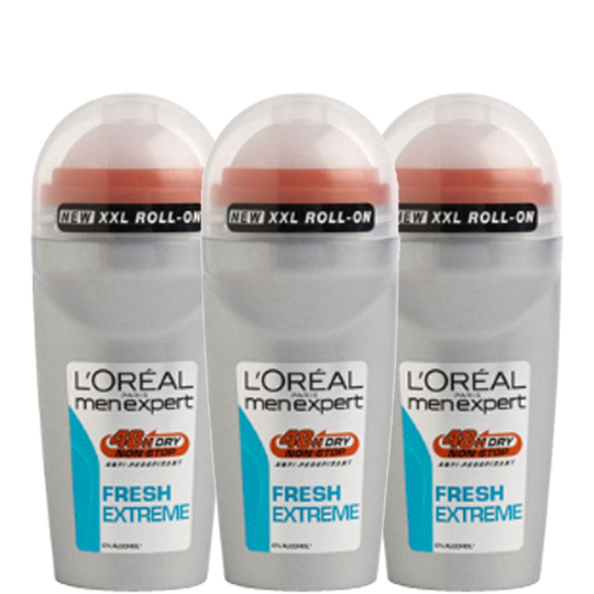 L'Oreal Paris Men Expert Fresh Extreme Deodorantti Roll-On (50ml) Trio (Trio)